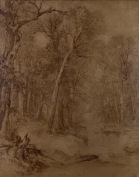 Woodland Brook, Preliminary Study, 1859